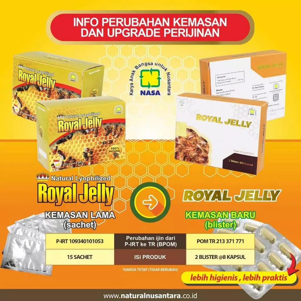 Kemasan Baru Royal Jelly 2022