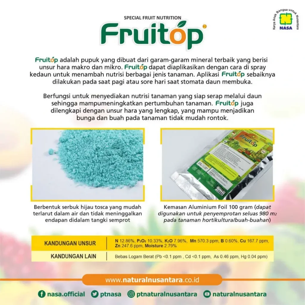 Kandungan Manfaat Fruitop