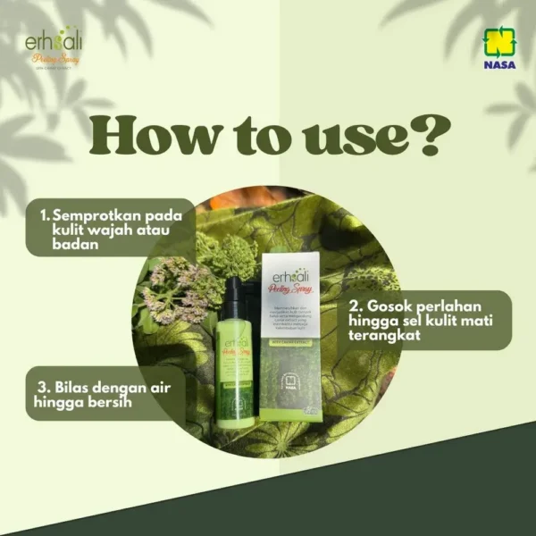 Cara Pakai Erhsali Peeling Spray