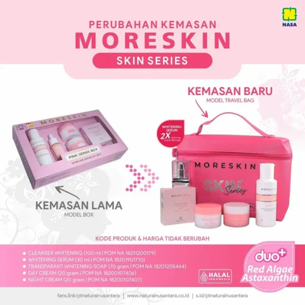 Moreskin Pink Kemasan Tas