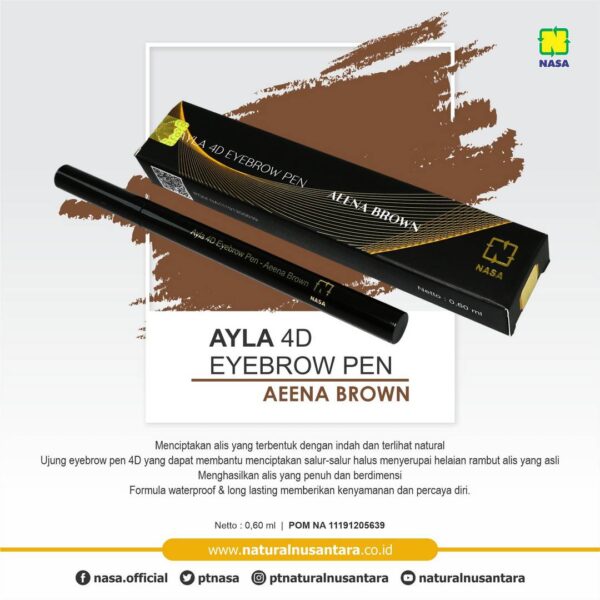 Ayla 4D Eyebrow Pen - Gambar 2