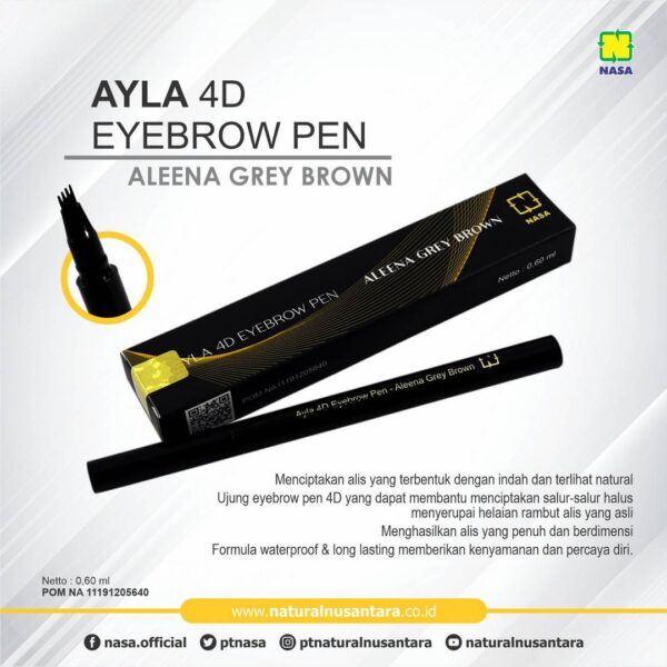 Ayla 4D Eyebrow Pen - Gambar 3