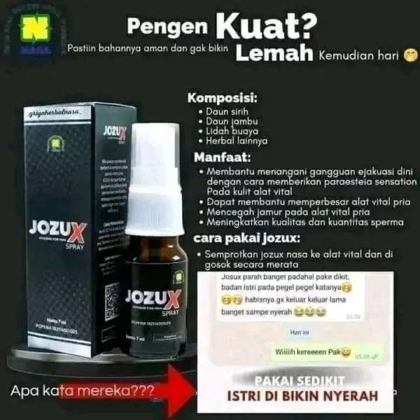 JozuX Hygiene for Man Spray - Gambar 2